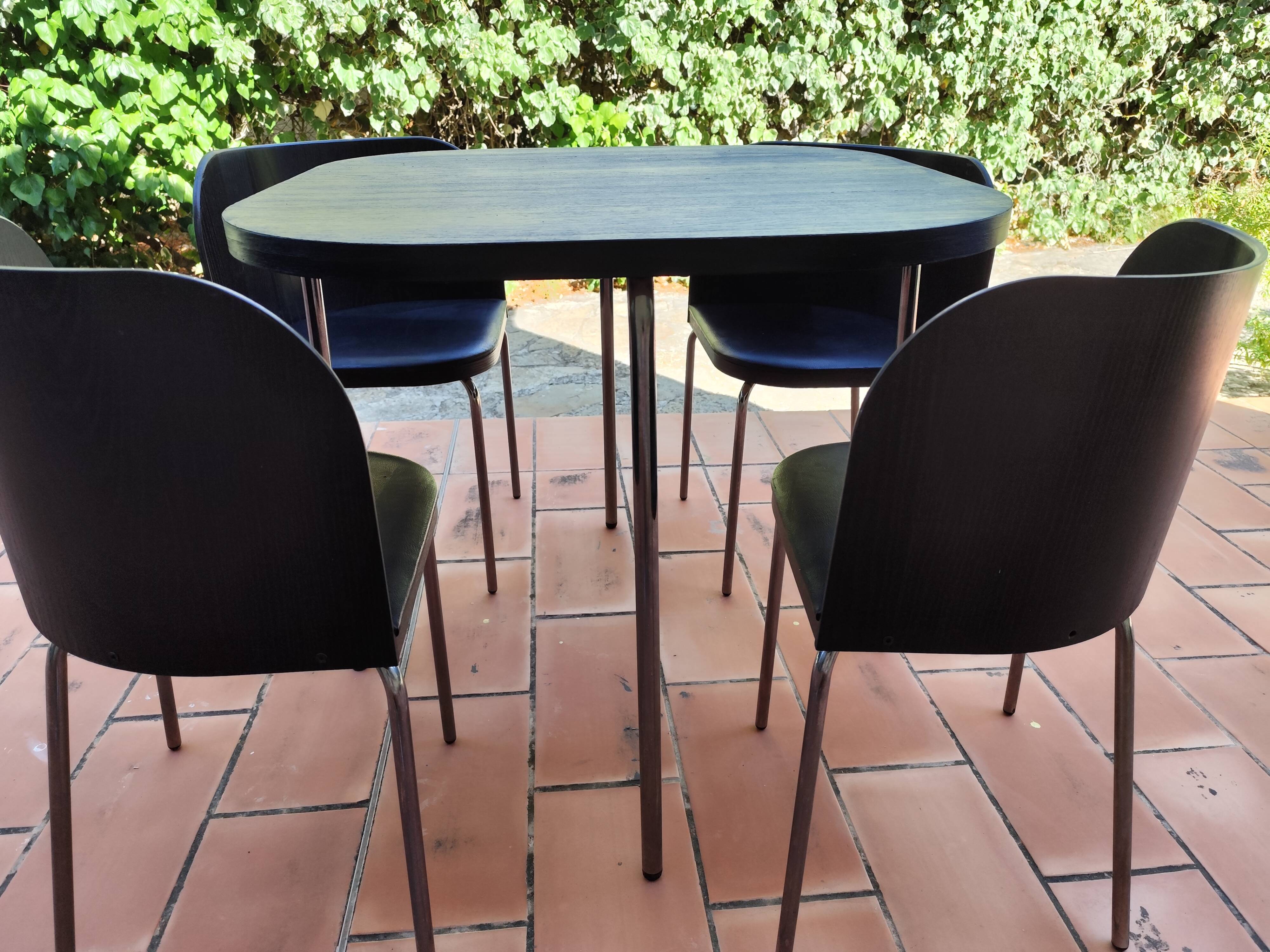 Table and 4 Chairs Model Fusion by Sandra Kragnert for Ikea, Sweden, 1990
