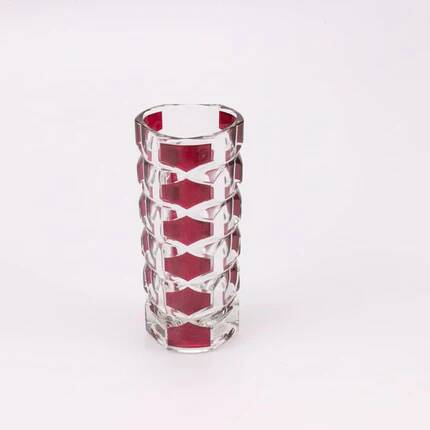 Vintage Windsor ruby vase in crystal - JG Durand for Luminarc