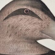 La Roche Laffitte (Born in 1943) - Watercolour drawing on fabric - Duck