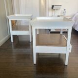 Lot de 2 tables de chevet Blanc d’Ivoire