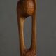 Wood sculpture "The Thoughtful One" by Ole Wettergren, Denmark, 1980s