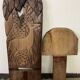 African carved wooden palaver chair