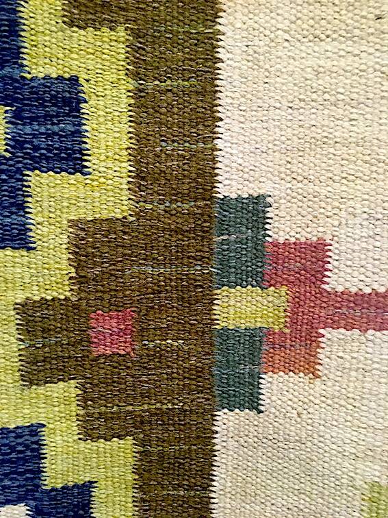 Swedish wool rug from the 50s and 60s