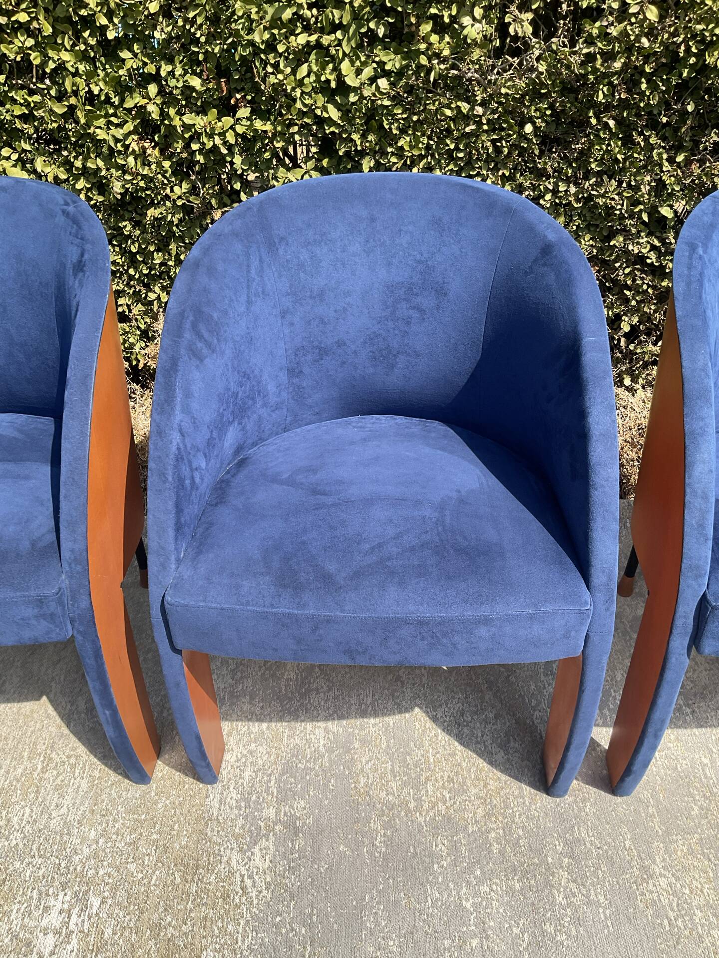 Set of 4 Postmodern Ligne Roset armchairs from the 1980s.