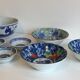 set of 4 bowls and 4 asian porcelain cups
