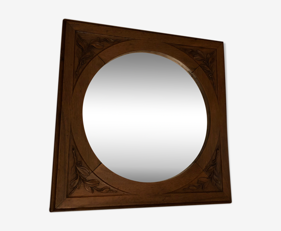 Miroir de type art déco ancien 55x55cm