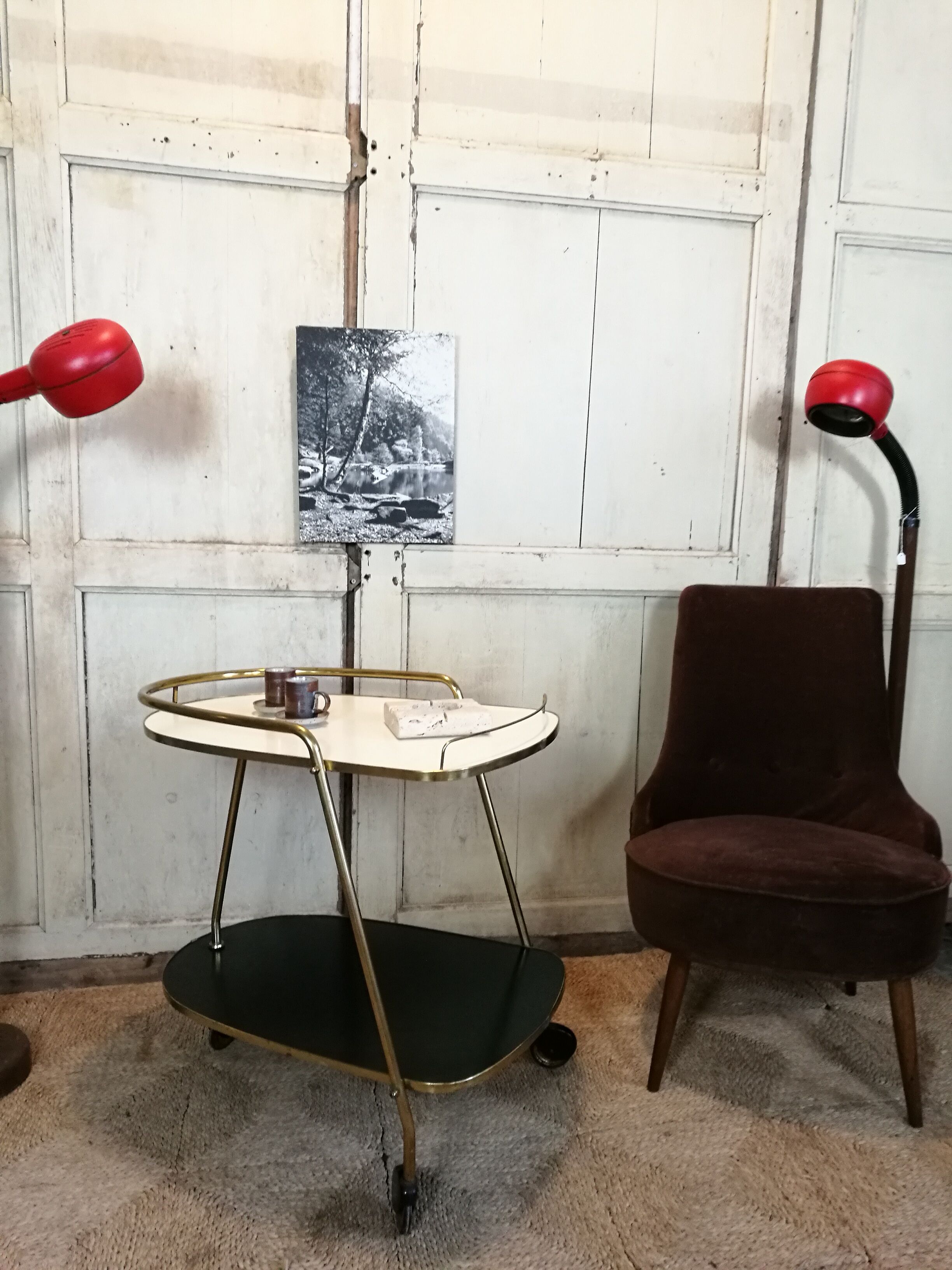 Brass and formica dessert