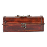 petite malle en bois et laiton