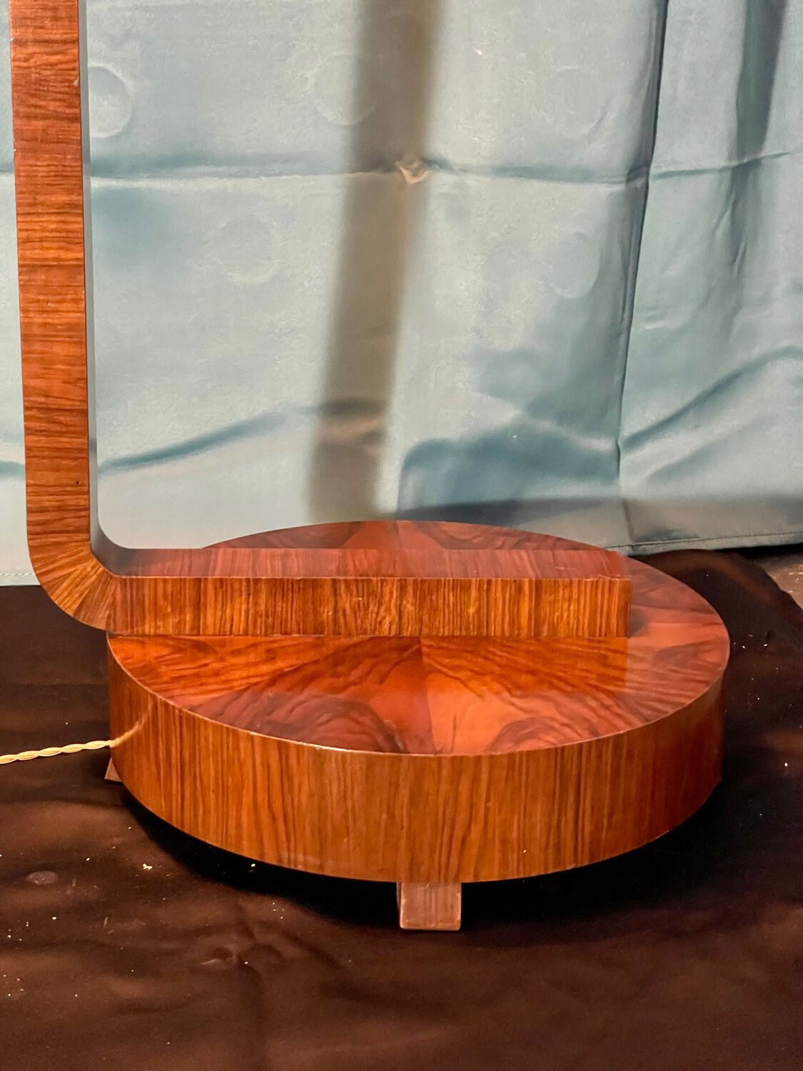 Floor lamp, art deco reader 1930 rosewood