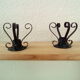 Wrought iron candlesticks year 60 vintage.