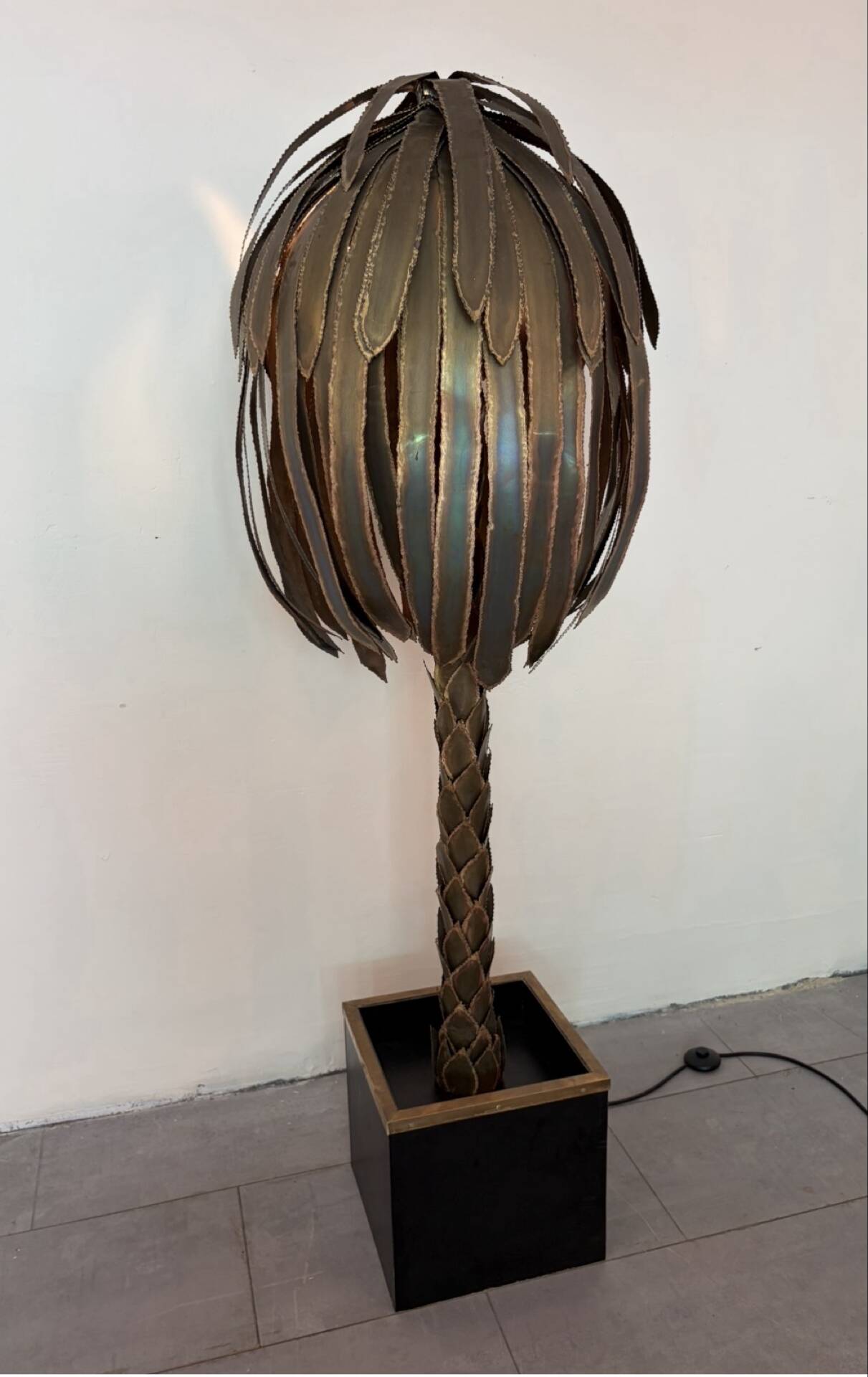 Lampadaire « palmier »  en laiton par Maison Jansen