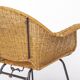 Chaises en osier vintage par Gianfranco Legler années 1950 | Ensemble de 3 en rotin suisse