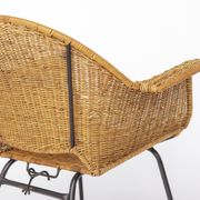 Vintage Basket Chairs by Gianfranco Legler 1950s | Set of 3 Swiss Rattan