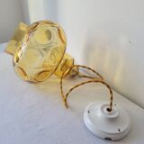 Faceted glass pendant light