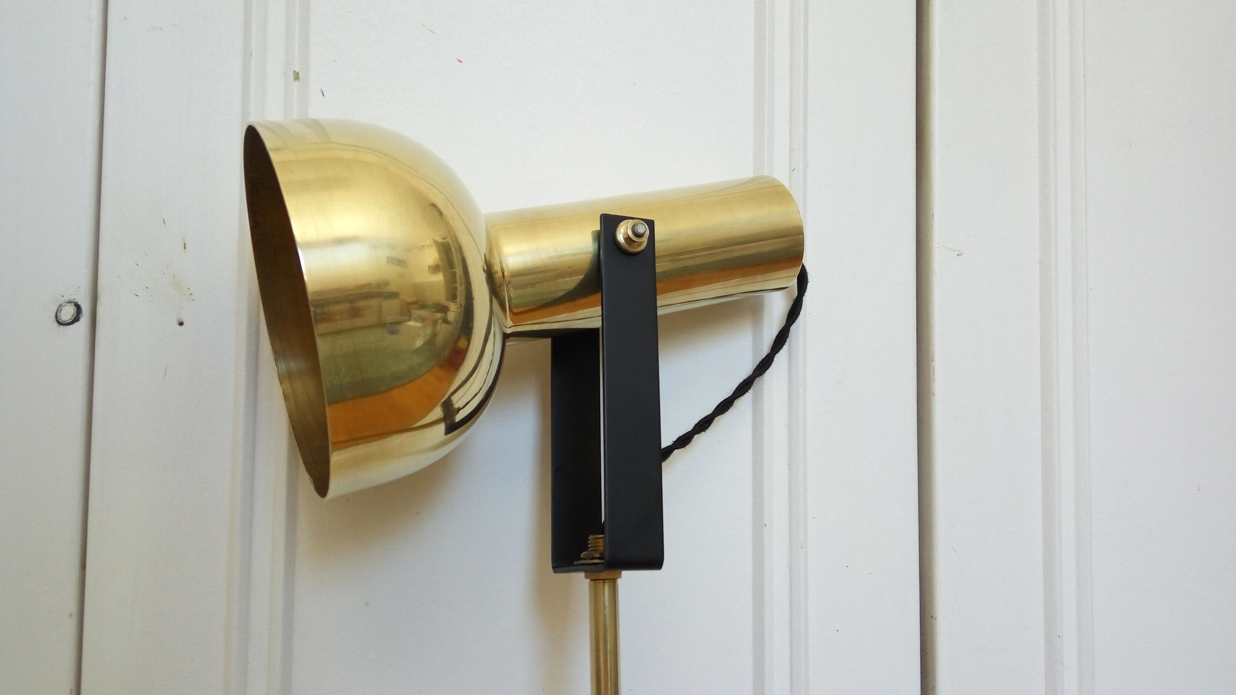 Wall light  vintage brass lamp