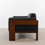 Bastiano Leather Sofa in Black by Tobia Scarpa for Gavina / Knoll