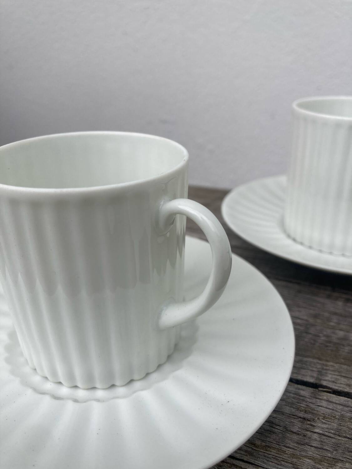 Limoges white porcelain coffee cups