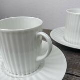 Limoges white porcelain coffee cups