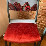 Set of 4 self-chairs with sled base