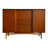 Vintage Danish Highboard teak and oak