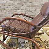 Bamboo rocking chair from the 1970s