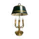 Empire hot water lamp in gilded bronze and painted sheet metal