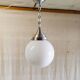 Suspension industrielle globe opaline XXL - années 40/50