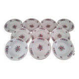 Set of 10 Sarreguemines soup plates, Guy model