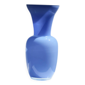 Vintage Italian opal glass vase in blue
