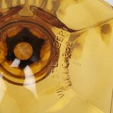 Art Deco Val Saint Lambert Belgian amber glass tulip vases, set of 2.