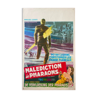 Affiche cinéma originale "La Malédiction des Pharaons" Peter Cushing 35x54cm 1959