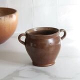 Glazed stoneware jar, antique ceramic