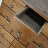 Armoire d'apothicaire vintage allemande en pin et chêne, années 1950