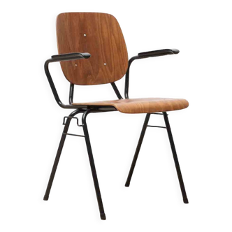 Chair kho liang le black and oak with armrests