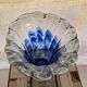 Ancient Blue and Transparent Murano Glass Vase