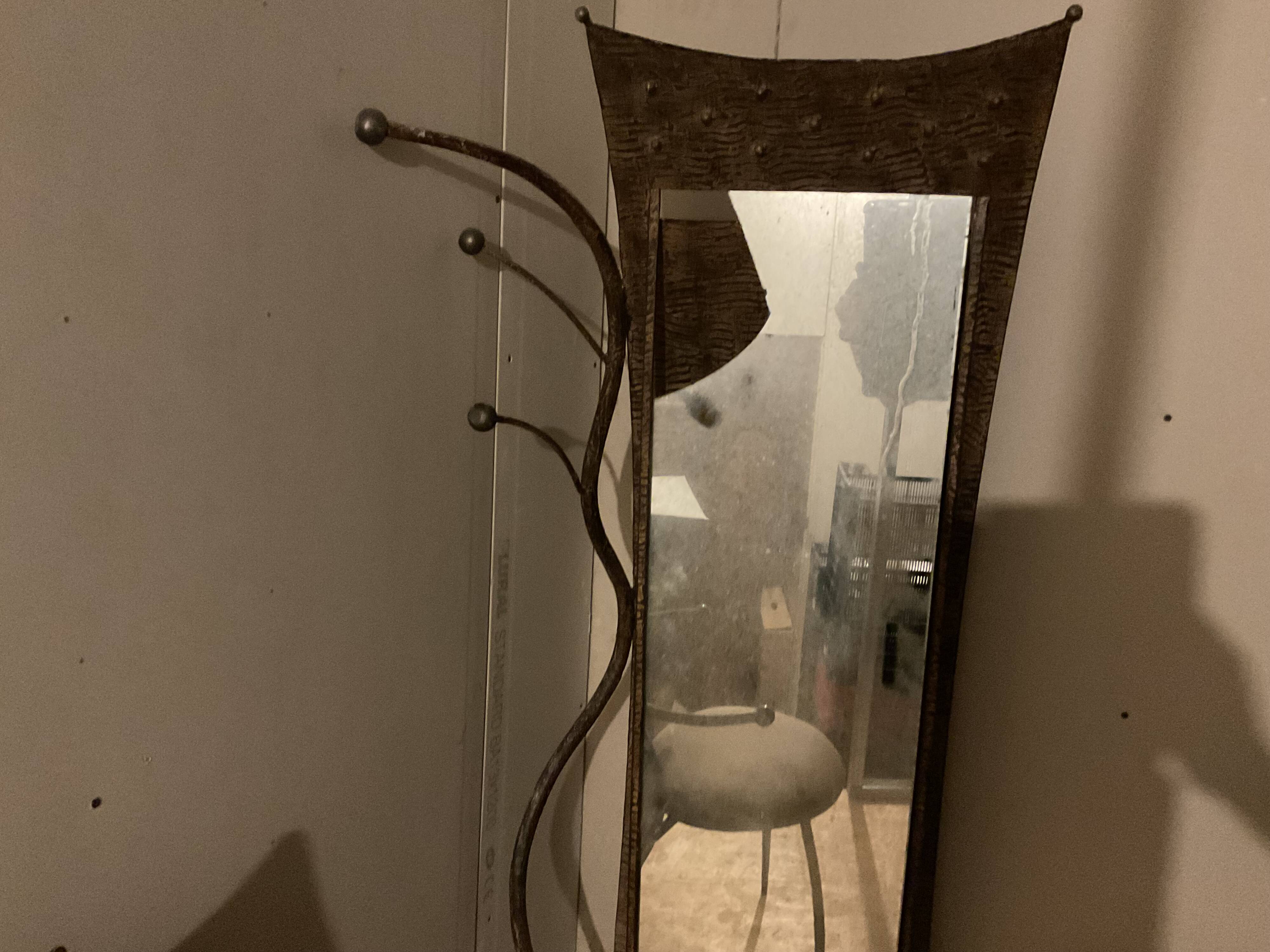Dressing table coat rack by Roger Landault with its chair.