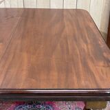 Table Victorienne à manivelle en acajou du XIXème avec 1 allonge
