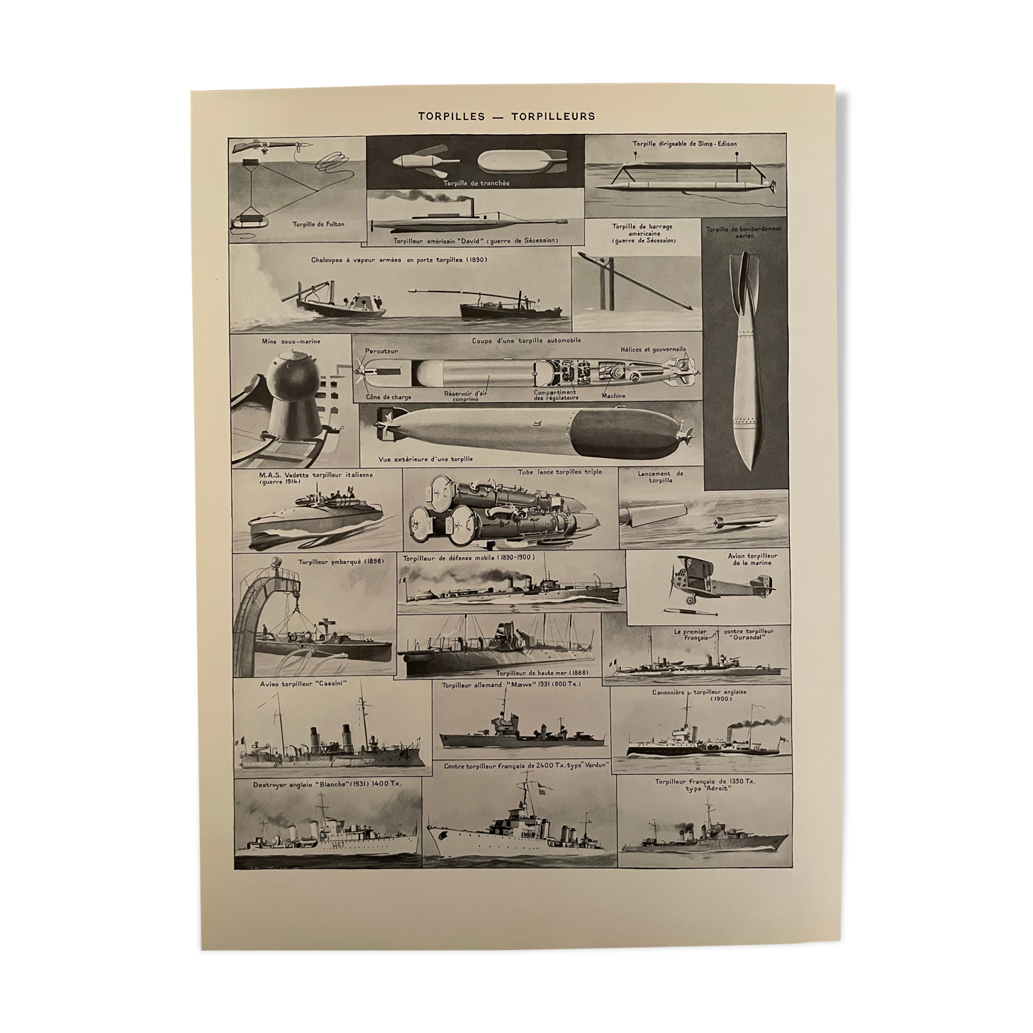 Photographic plate on submarines and torpedo boats of 1928