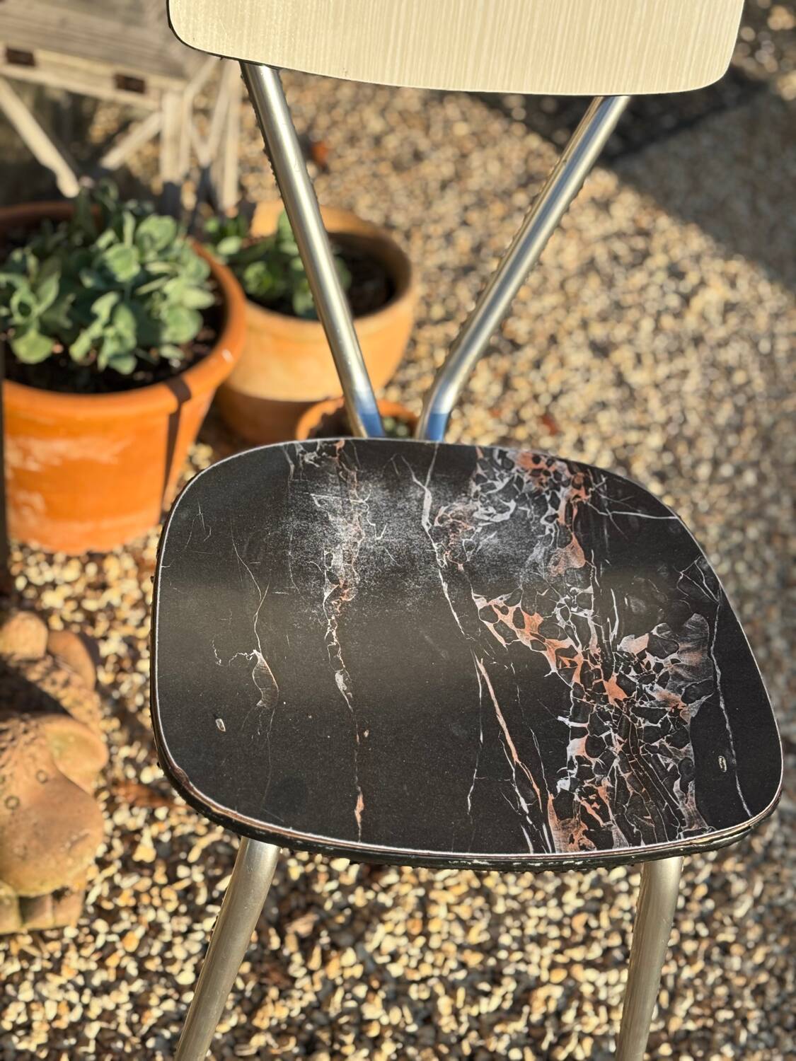 2 vintage formica chairs