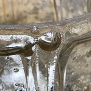 Vintage glass tulip hanging lamp