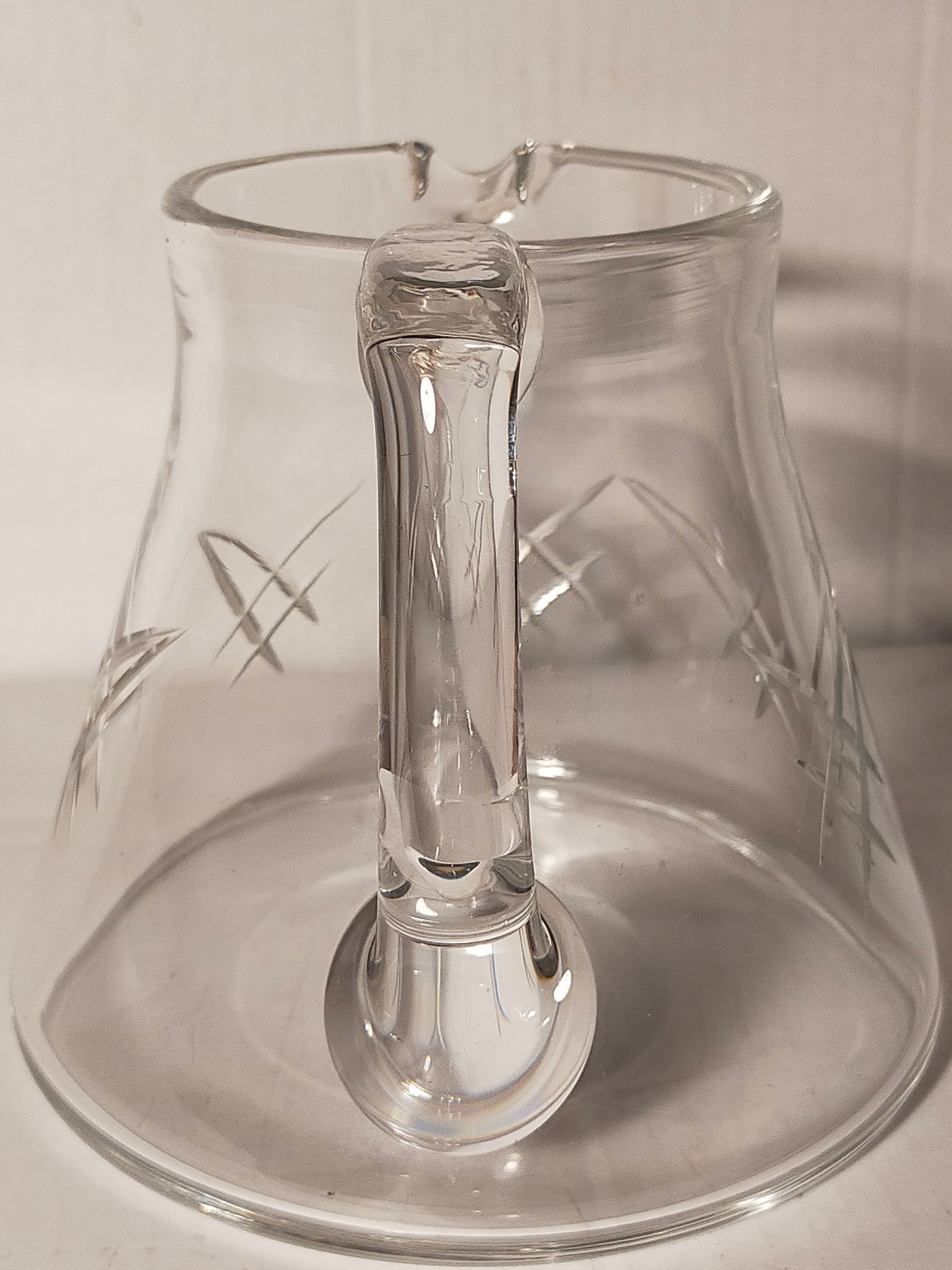 Crystal water pitcher early twentieth century