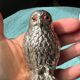 Salière poivrière forme chouette (hibou) vintages métal argenté