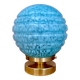 Vintage blue glass globe table lamp from Clichy