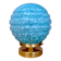 Vintage blue glass globe table lamp from Clichy