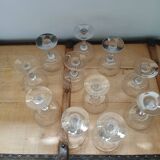 11 antique champagne glasses