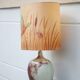 Ceramic lamp with lampshade, large table lamp, gray tones and oxblood ceramic lamp, dice
