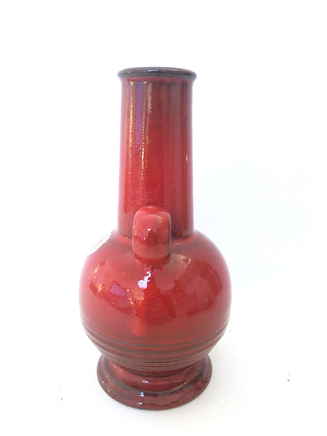 Red Keramik vase 1970