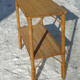 Vintage rattan dessert table 1970