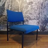 Thonet 1960s armchair in blue jersey