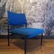 Thonet 1960s armchair in blue jersey